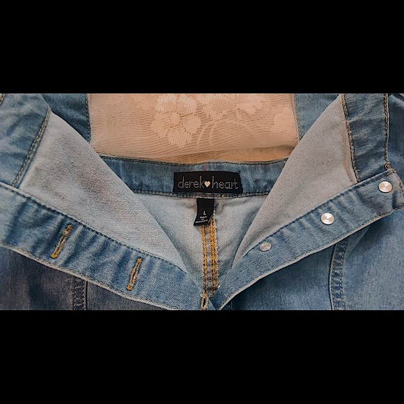 ~Light Blue Baggy Overall Shorts~<3 (Never Used) - Picture 3 of 5